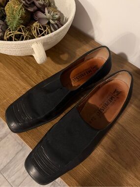 Mephisto Women’s Black Leather & Textile Slip-On Loafers